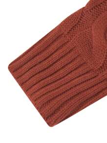 Female Cardigan, Solid Color Long Sleeve Sweater Knitted Coat With Pockets For Spring Fall, S/M/L - 酒紅色 - 查看 10