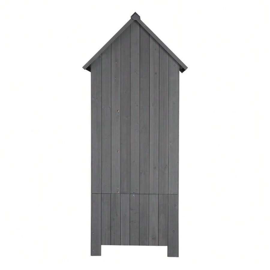 Vertical Shed Wooden Tool Storage With Shelves Lockable House
