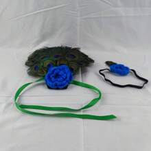 婴儿孔雀羽毛摄影服装新生儿0-2个月动物造型影楼拍照道具儿童成长拍照婴儿洗礼家庭装饰礼物婴儿洗礼复活节礼物适合女孩/男孩的物品