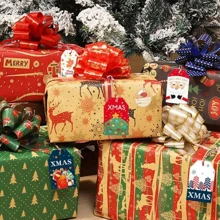 12pcs/Pack Ribbon Bows, Christmas Gift Box Decor, Wedding Party Favor Wrapping Handmade Bows, Christmas Package Bows, Ribbon Packaging Accessories, Gifts, Bouquets, Flower Shop, Basket Decor, Easy To Assemble, Christmas Decoration, Christmas - Multicolor - View 9