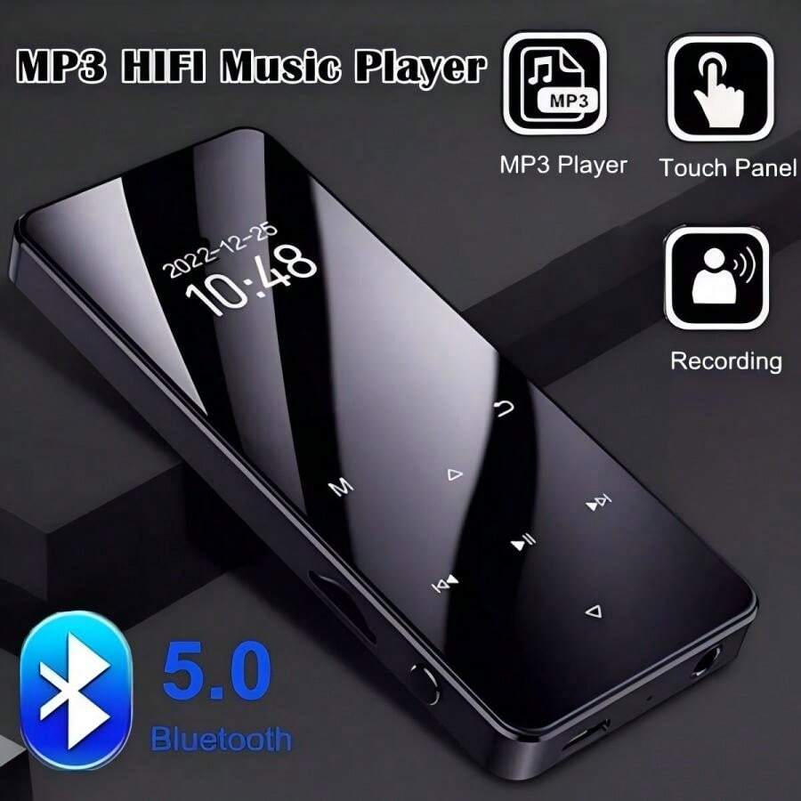 Black MP3 Player With Bluetooth Portable Mp3 Music Player With HiFi