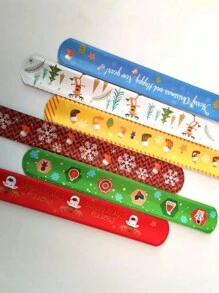 5/10/50 CHIẾC Vòng tay đồ chơi ông già Noel hoạt hình Giáng sinh vui nhộn cho trẻ em Quà tặng tiệc Giáng sinh cho trẻ em Quà tặng năm mới Túi đựng ﻿ - Nhiều màu - Xem 12