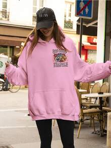 Sweatshirt Mushroom Skull Hippie Fashion Bad Days Cang 0229 NERD VEST - Màu Hồng baby - Xem 5