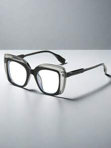 1 chiếc Gương trơn khung đa giác phong cách mới, Kính thời trang trang trí sàn diễn Plano - màu đen - Xem 2