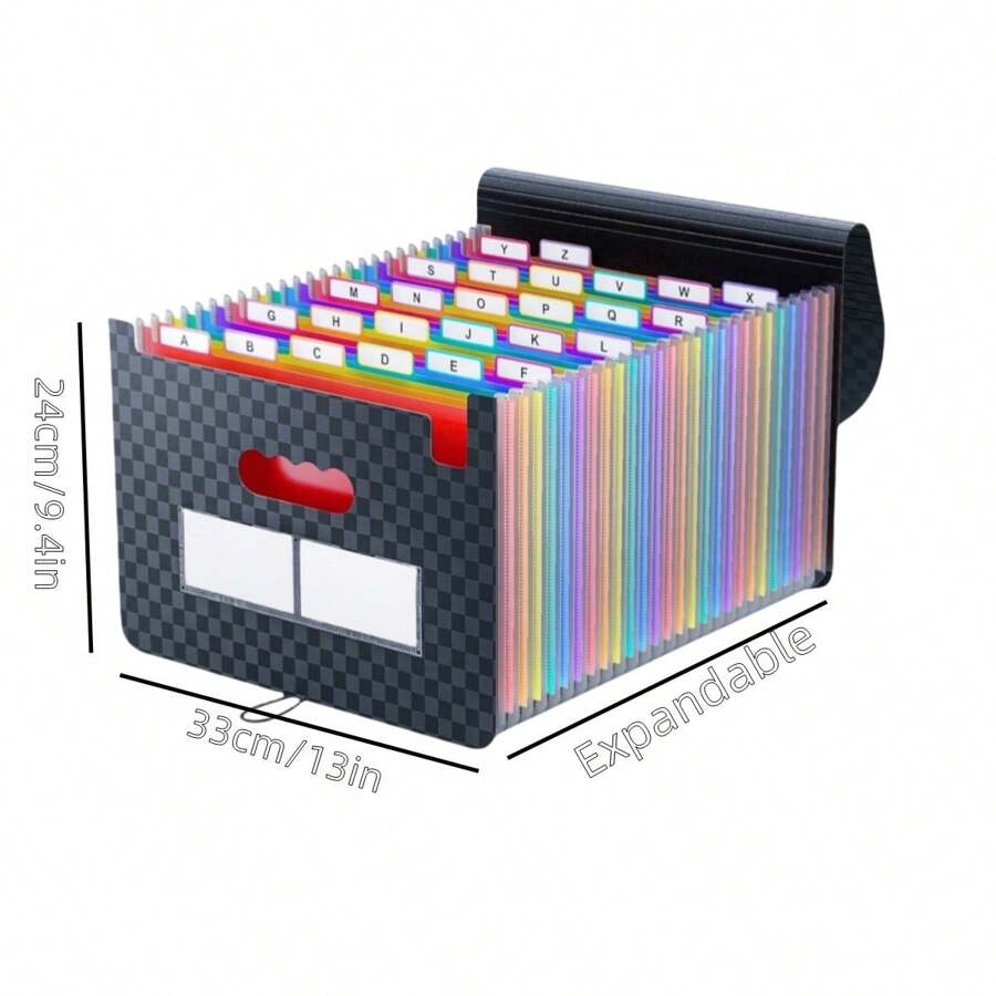 26 pocket portable document organizer file box a4 size file organizer