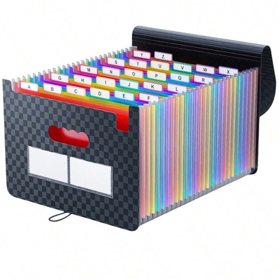 26 pocket portable document organizer file box a4 size file organizer