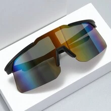 1 Cặp Kính thời trang bằng polycarbonate màu gradient phong cách đường phố cổ điển giản dị, thời trang & cao cấp, phù hợp với mọi mùa, dành cho thể thao, đi bộ đường dài, trượt tuyết, đạp xe, phụ kiện đi biển cho phụ nữ - Nhiều màu - Xem 2