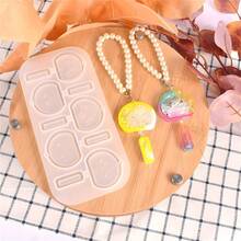 1pc Creative Liquid Quicksand Silicone Mold, Versatile Heart & Ocean Style Resin Mold For DIY Keychain, Phone Case, Backpack Decor, Home Desktop Decoration Accessories