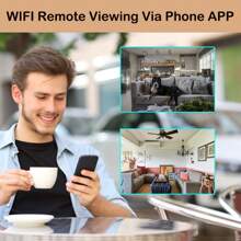 1080P HD WIFI Wall Mounted Camera With 16GB SD Card Wireless Connection With 800 MAh Rechargeable Battery Micro SD Card Up To 256GB Support Remote Viewing Motion Detection For Home Business Office Warehouse - 白色 - 查看 6