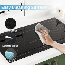 IsEasy Placa de inducción 5 placas 90 cm Placa de inducción 5 zonas Flexzone autosuficiente 90 cm - Cocina de inducción de 5 cabezales-UE - Ver 8