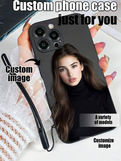 1pc Customizable TPU Phone Case In White With 1pc White Silicone Wrist Strap, Suitable For /PG Phones, Matching Phone Cases, Phone Cases With Wrist Strap, Interesting Phone Cases, Android Phones, OPPO,Stylish,Colorful,Vintage,Cute,Contracted,Funny,Custom,Personalized,Unique,Customized,Ideal Gifts For Him,Ideal Gifts For Her,Boyfriend,Girlfriend,Family,Friends,Grandparents,Couple,For Anniversaries,For Birthdays,Customized Phone Cases,Chic Autumn,Season Picks,2025phonecase