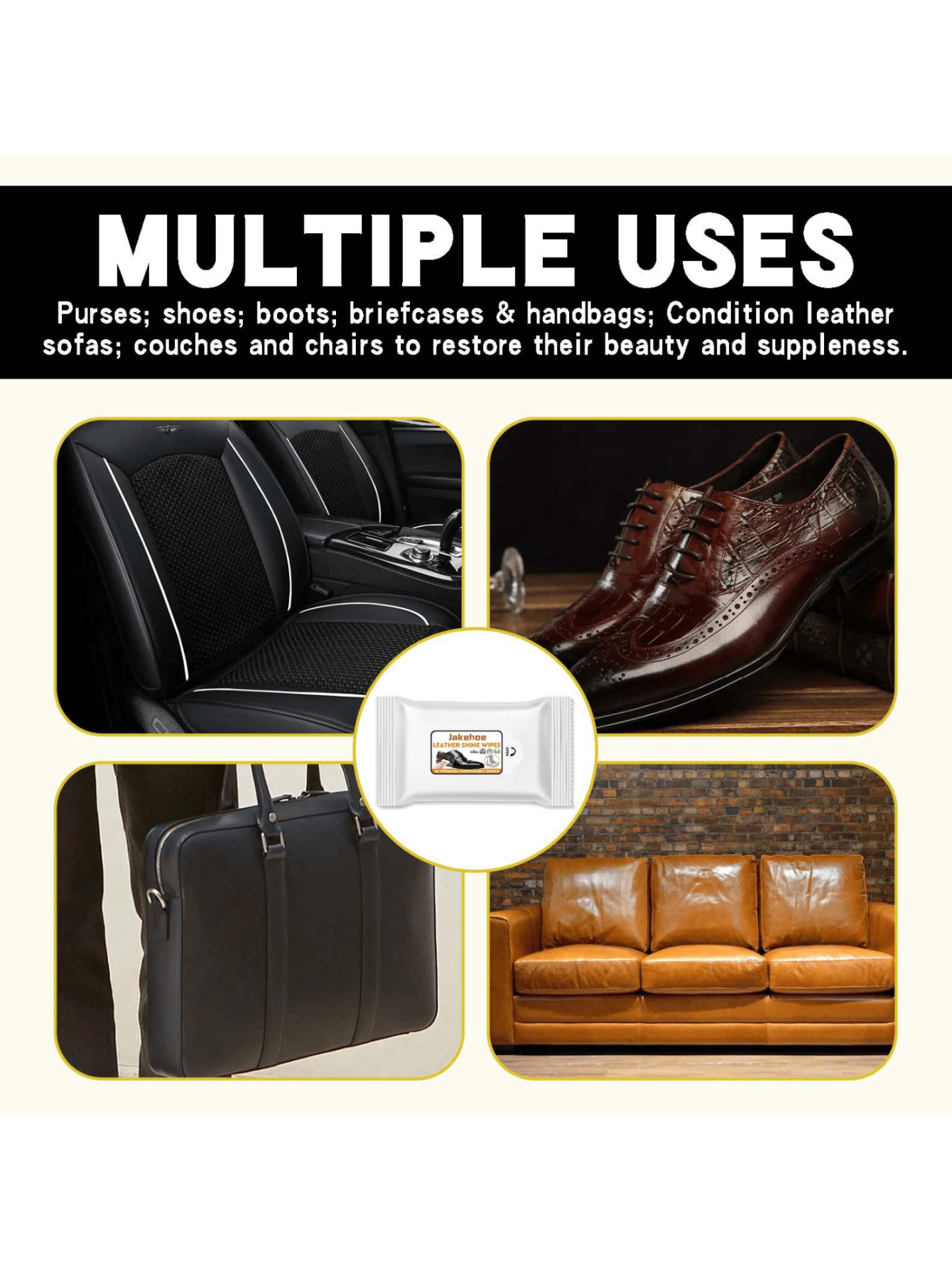 Shoe Cleaning Wet Wipes Suitable For Leather Shoes, Sneakers, Wallets