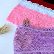 Kit 2 Bra Top Lace Bandeau Neckline Cover Topper Lace Band Intimate Fashion Women's Lingerie - Nhiều màu - Xem 4
