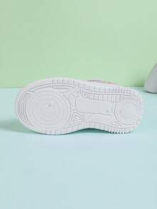 1 双儿童新款时尚 PU 钩环设计户外防滑防水平底运动鞋，适合春秋季节 - 粉色 - 查看 7