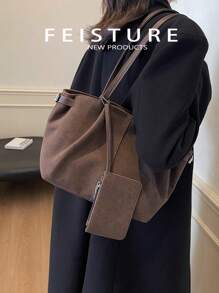 Bolso de hombro acolchado con cadena y parche con letra, perfecto para adolescentes, mujeres, estudiantes universitarios, principiantes y trabajadores de cuello blanco, ideal para la oficina, el trabajo, los negocios, el transporte, el mejor bolso de trabajo para mujeres, bolso de trabajo de para mujeres, ideal para la elegancia cotidiana y ocasiones especiales