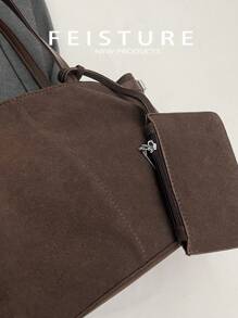 Bolso de hombro acolchado con cadena y parche con letra, perfecto para adolescentes, mujeres, estudiantes universitarios, principiantes y trabajadores de cuello blanco, ideal para la oficina, el trabajo, los negocios, el transporte, el mejor bolso de trabajo para mujeres, bolso de trabajo de para mujeres, ideal para la elegancia cotidiana y ocasiones especiales