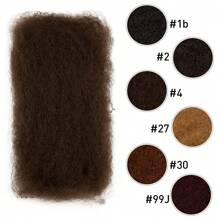 Afro Kinkys Bulk Synthetic Hair For Dreadlock Extensions Loc Repair Braiding Twist Tight Afro Kinky Synthetic Hair For Locs 1/4 Packs 50/200 Gram Natural Black