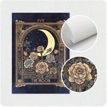 3 套复古塔罗牌太阳月亮和星星壁画帆布，塔罗牌印刷品，塔罗牌海报，神秘壁画，塔罗牌装饰，塔罗牌壁画，占星术占卜印刷艺术海报，墙壁装饰，客厅礼物，卧室办公室装饰，无框架 - 彩色 - 查看 5