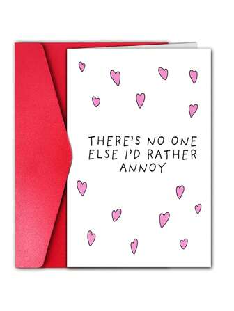 1pc "There's No One Else I'd Rather Annoy" Funny Anniversary Card, Boyfriend Cards, For Girlfriend, Love Cards, Happy Anniversary, Wedding Anniversary Gift, Boyfriend Birthday, Gifts