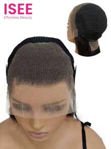 ISEE 直发 13x4 透明蕾丝前假发 天然黑色 预拔预剪 180% 密度 24-32 英寸 丝滑自然发际线 适合初学者日常使用 - SNatural - 查看 10