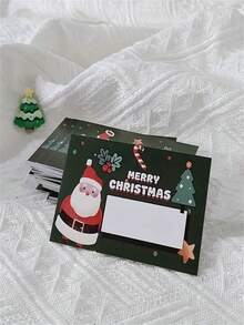 30pcs 30-Piece Santa & Tree Scratch-Off Cards: DIY Holiday Gift Tickets & Party Prizes With Scratch Stickers - Green - View 6
