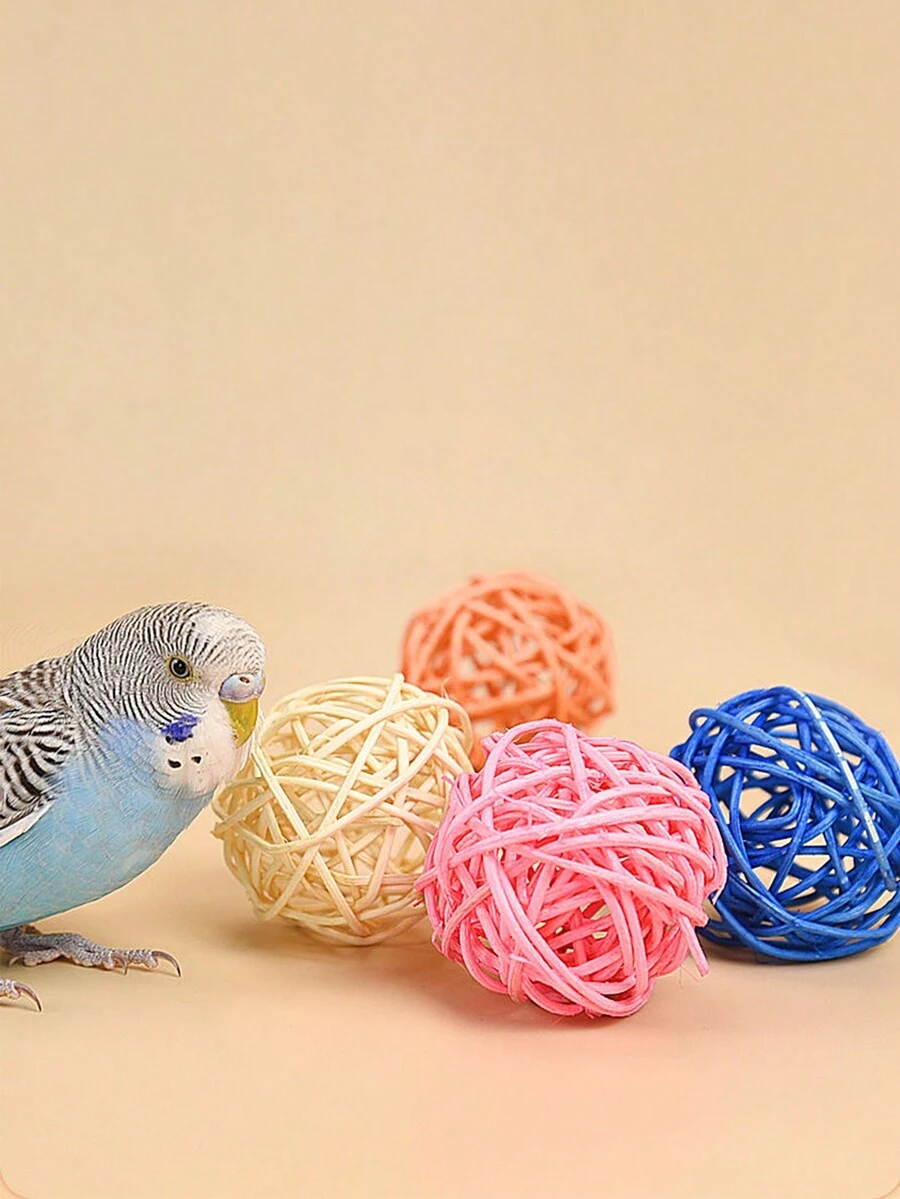 鹦鹉觅食玩具、咀嚼玩具、撕碎训练、陪伴、磨牙、互动智力开发、金刚鹦鹉、凤头鹦鹉配件 - 彩色 - 查看 1