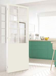 1m/3m 白色 PVC 防水自粘墙纸、DIY 橱柜门家具翻新贴纸、桌面覆盖物 - 米色 - 查看 3