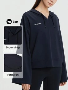 HOTSUIT Áo khoác hoodie nữ cỡ lớn cho hoạt động ngoài trời thường ngày - màu đen - Xem 2