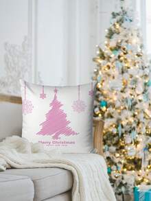 4 件套圣诞装饰枕套，圣诞主题抱枕套，17.7 英寸 X 17.7 英寸方形靠垫套（无枕芯），适用于卧室、客厅、办公室、沙发的布艺家居装饰 - 彩色 - 查看 4