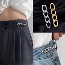 1/2pcs合金胸针装饰毛衣别针开衫夹克防滑胸针简约高端胸针束腰牛仔裤裙子腰带可调节扣衣服固定针 - 彩色 - 查看 6