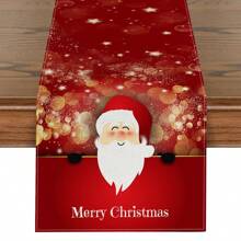 Santa Claus Table Runner, Christmas Party Dining Table Cloth Decoration, Christmas Gift