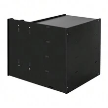 ZhdnBhnos PVC Desktop File Organizer 4 Tier Desk Organizer Paper Letter Tray Organizer File Sorter - Black - View 7
