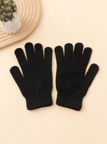 1 Pair Unisex Y2K Style Plain Knitted Gloves, Fashionable And Versatile For Street, Party, Outdoor Use In Autumn/Winter, Keep Warm,Travel,Festival - Gloves - View 20