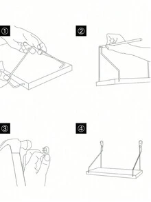 1 kệ lưu trữ tường, kệ nổi không cần khoan, giá treo đồ trang trí tường phòng, kệ sách bằng gỗ phòng ngủ - Nhiều màu - Xem 10