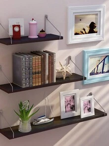 1 kệ lưu trữ tường, kệ nổi không cần khoan, giá treo đồ trang trí tường phòng, kệ sách bằng gỗ phòng ngủ - Nhiều màu - Xem 5