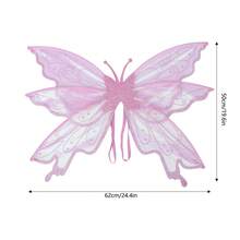 1 件彩色梦幻蝴蝶翅膀服装道具，适合表演、派对或化妆舞会 - 彩色 - 查看 16