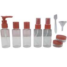 9 Piece Travel Bottle Kit Personal Hygiene Cosmetic