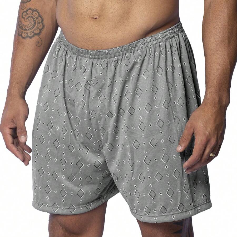 Canto Cotton Plain Version Underwear Shorts For Men's Sleepwear Pajamas - Xám - Xem 1