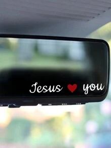 RandySticker 2 miếng dán trang trí gương chiếu hậu ô tô hình Chúa Jesus yêu bạn, gương trang điểm, miếng dán tường, miếng dán trang trí phòng, miếng dán tường, miếng dán vinyl để trang trí nhà cửa, vật dụng trang trí mùa xuân, làm mới ngôi nhà của bạn, miếng dán trang trí lễ hội, quà tặng sinh nhật, tốt nghiệp - Nhiều màu - Xem 6