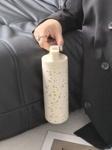 1 件 550ml/18.6oz 白色雏菊真空隔热水瓶、保温杯、翻盖吸管、旅行和户外、健身、平底、汽车杯、四季饮具、返校节礼物 - 彩色 - 查看 14