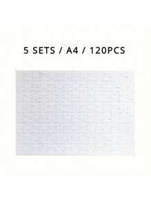 5 套 A4-120 片/A3-200 片空白拼图套装 DIY 升华拼图，生日、节日、手工工艺品中送给家人的有意义的创意拼图礼物 - 彩色 - 查看 9