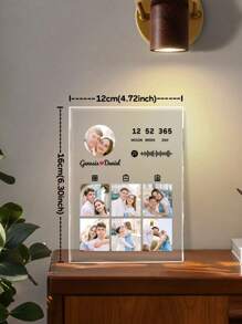 1pc Custom Plaque Personalized Music Plaque With Multi-Picture And Text, Valentine's Day Gifts For Men And Women, For Him And Her, Custom Photo Album Cover Customized Acrylic Music Song Plaque With Photo, Customized Photo Plaque With Picture And Text Anniversary Gifts Decoration Room Decor Gift, Customized Unique Gift For Her, Ideal For Valentine's Day, Mother's Day, Birthdays, Or Anniversaries, Best Gift For Mom, Dad, Wife, Husband, Girlfriend, Boyfriend Graduation