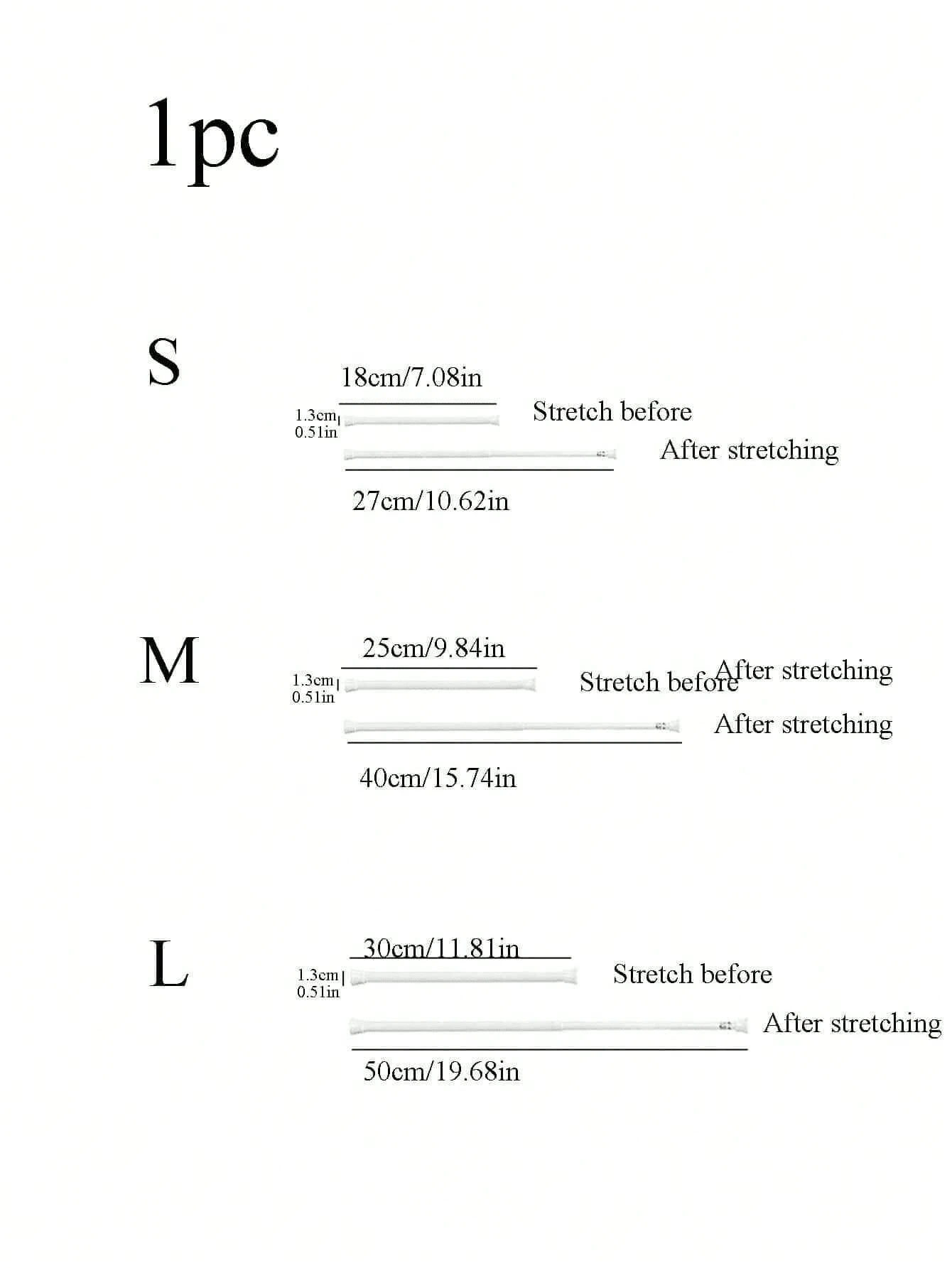 1pc NonDrill Expandable Curtain Rod Clothes Hanger Storage Rack