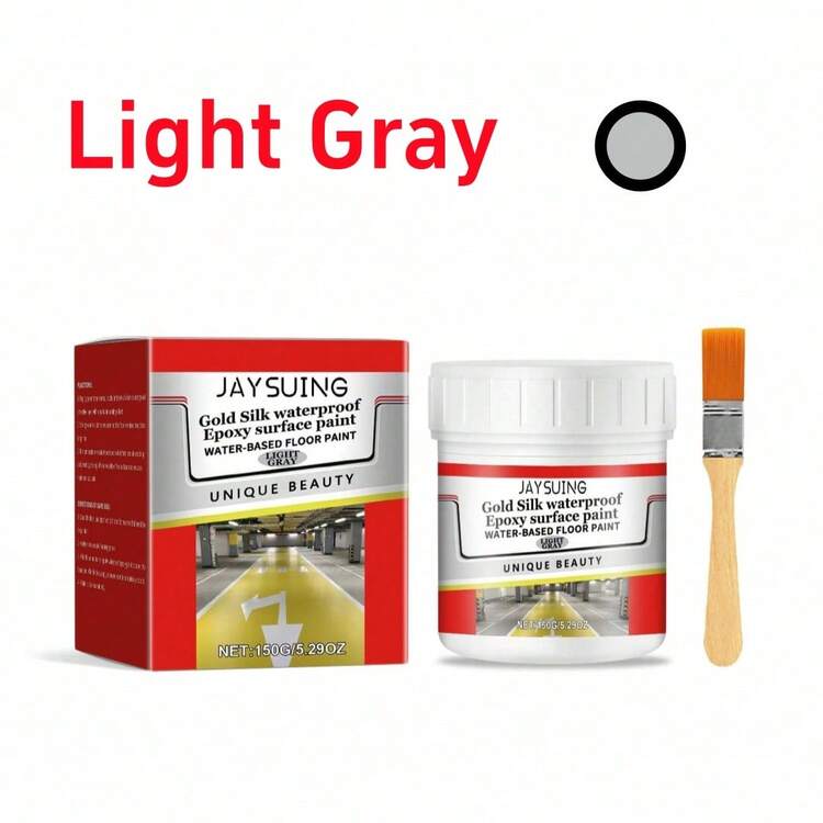 JAYSUING 环氧树脂地板涂料 - 防水、抗裂、遮盖污渍、墙面和地板翻新膏、家庭使用 - 均碼 - 查看 8