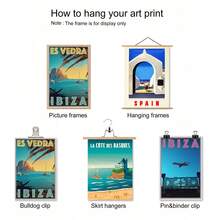 1 张复古风格旅行海报，风景，日落，复古旅行，复古乡村装饰，洞穴，咖啡馆，酒吧，帆布家居装饰，适用于家庭浴室，卧室，办公室，墙壁装饰，无框架 - 彩色 - 查看 9