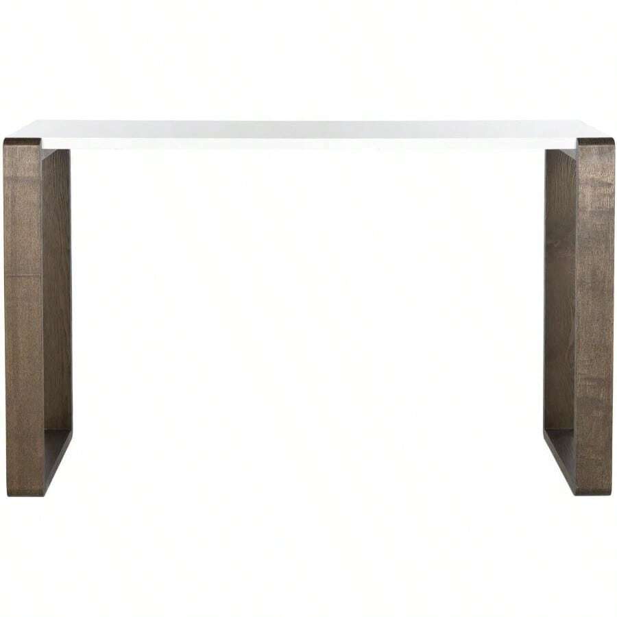 Home Collection Bartholomew MidCentury Modern White And Dark Brown