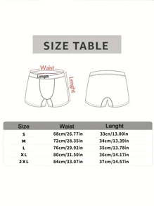 定制男士全身印花抗菌裆部冰凉透气趣味平角内裤，适合周年纪念日、生日、情人节 - 紅色 - 查看 9