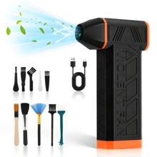 Compressed Air Duster PC Cleaner, 130000RPM Air Blower For PC Cleaning, Electric Air Dusters, 3-Speed Cordless Rechargeable Reusable Compressed Air Blaster For Laptop Computers Keyboard - Black - View 1