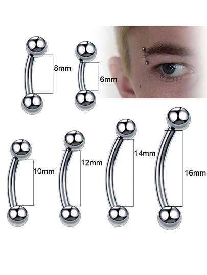 AVYRING 2 buc piercing-uri sprânceană banană cercei filet extern 16G curbat barbell tragus ureche cartilaj piercing bijuterii