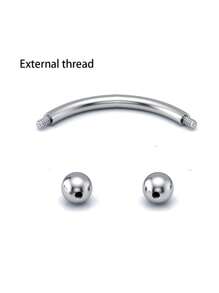 AVYRING 2pcs Eyebrow Piercings Banana Earring External Thread 16G Curved Barbell Tragus Ear Cartilage Piercing Jewelry